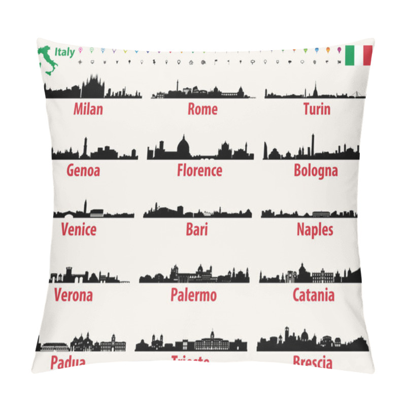 Personality  Italy Vector Cities Skylines Pillow Covers