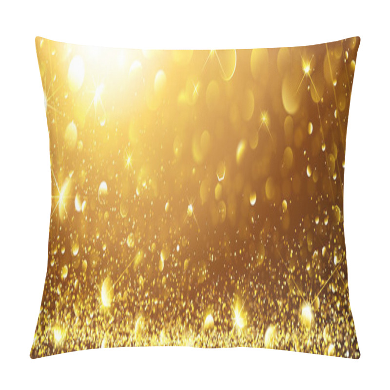 Personality  Gold Background With Stars Pillow Covers