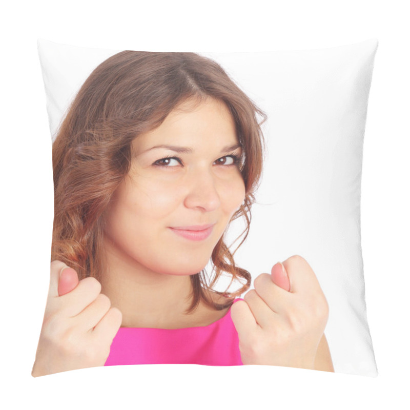 Personality  Young Girl Demonstrating Her Figs Pillow Covers