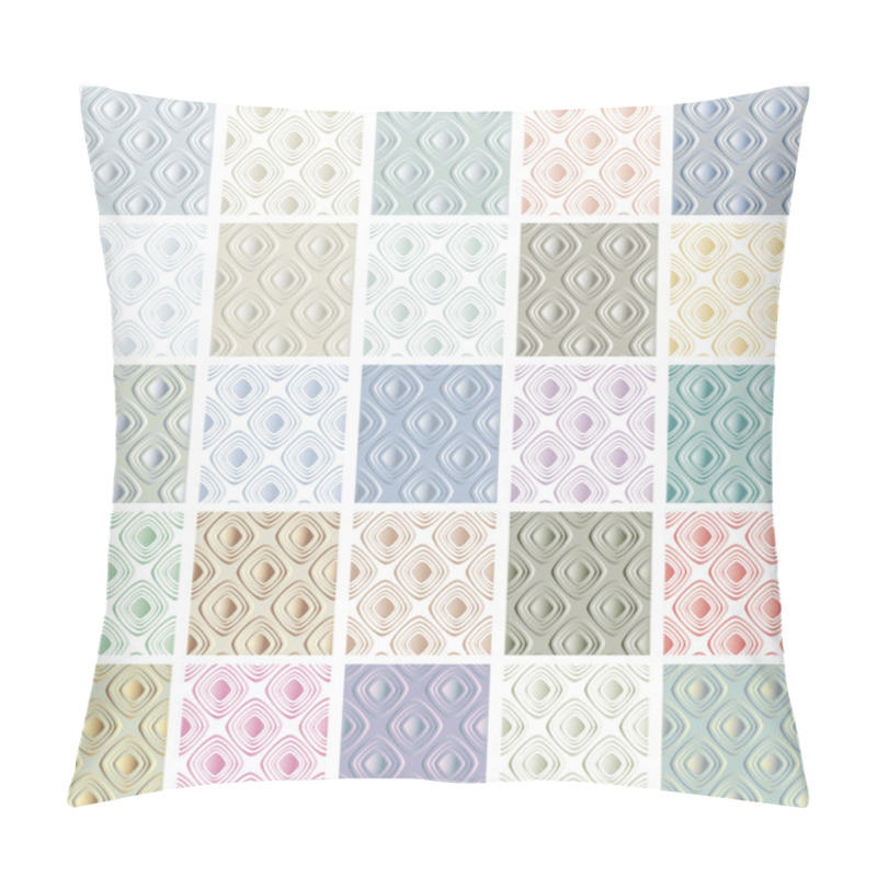 Personality  Set Of Rhombus Seamless Patterns. Pillow Covers