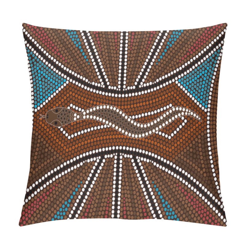 Personality  A Illustration Based On Aboriginal Style Of Dot Painting Depicti Pillow Covers