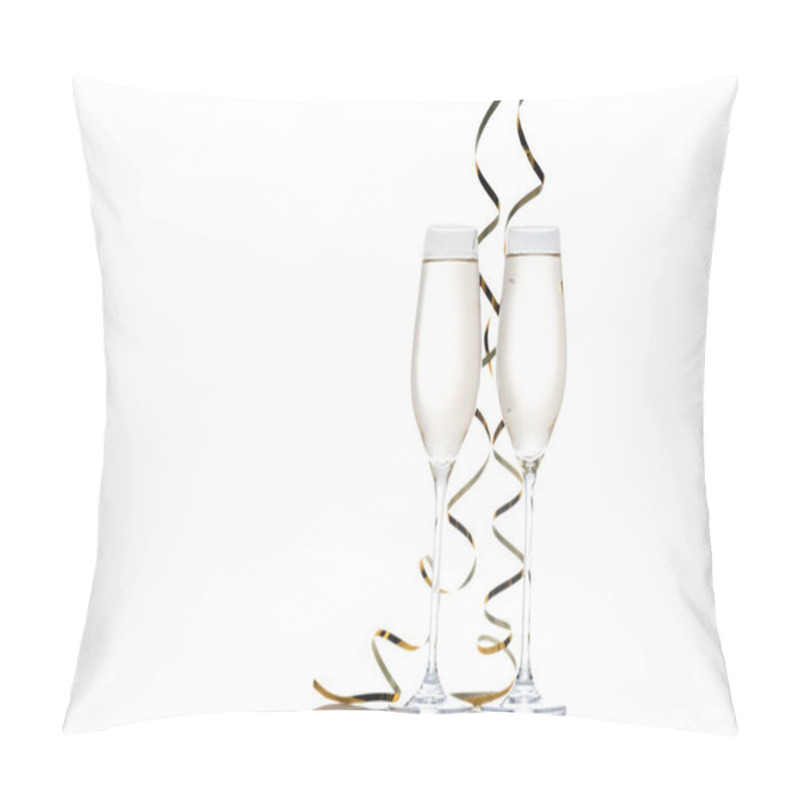 Personality  Glasses Of Champagne With Ribbons Pillow Covers