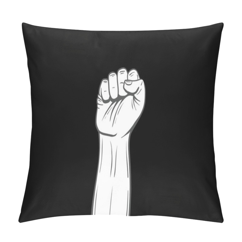 Personality  Composite Image Of Clenched Fist  Pillow Covers