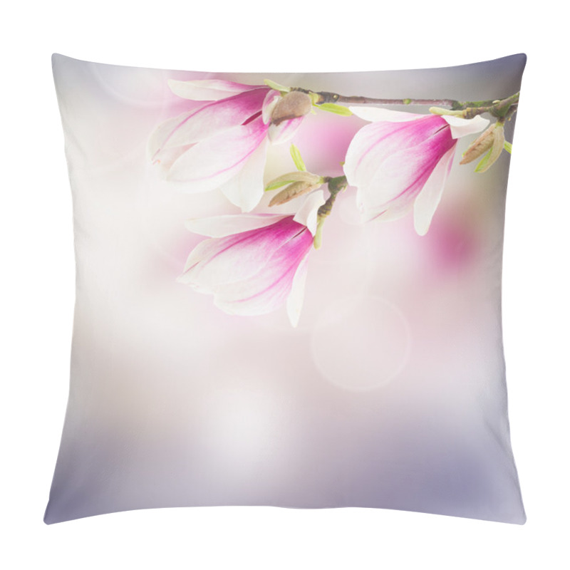 Personality  Pink  Magnolia Tree Flowers Pillow Covers