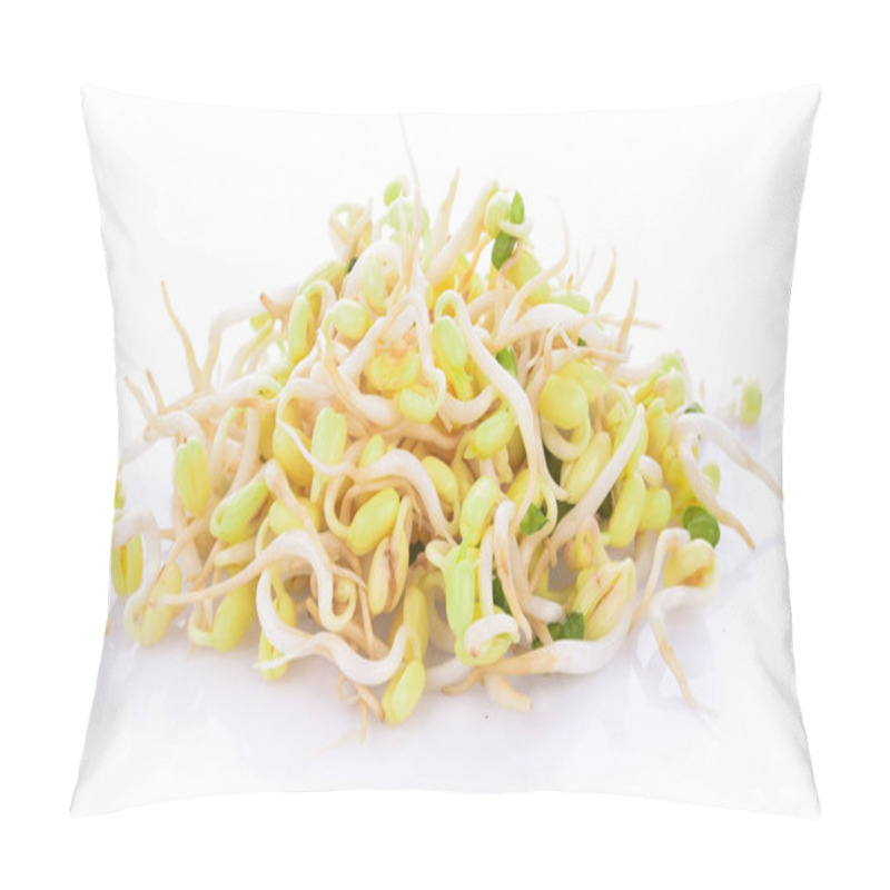 Personality  Bean Sprouts, Soybean Sprouts On White Background Pillow Covers