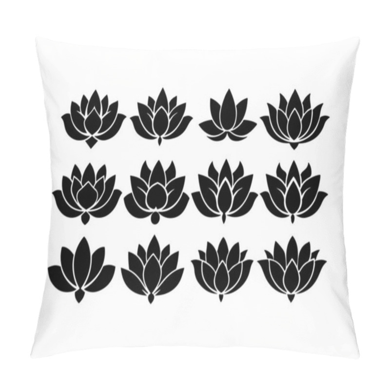 Personality  Beautiful Lotus Flower Silhouette Art Pack Pillow Covers