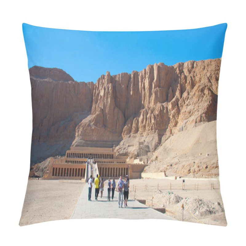 Personality  The Temple Of Hatshepsut Near Luxor In Egypt Pillow Covers