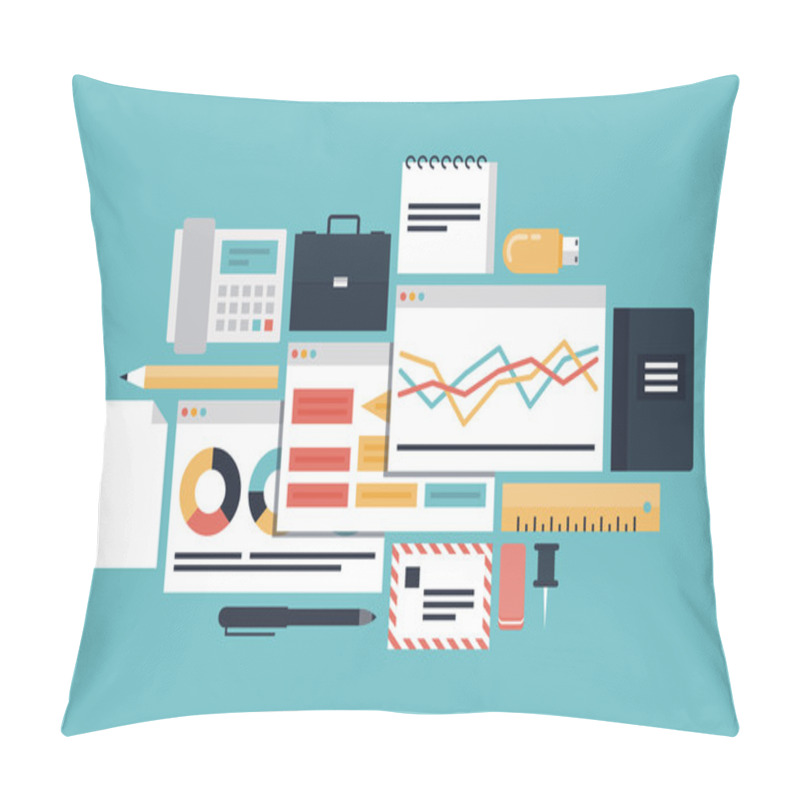 Personality  Business Productivity Illustration Concept Pillow Covers