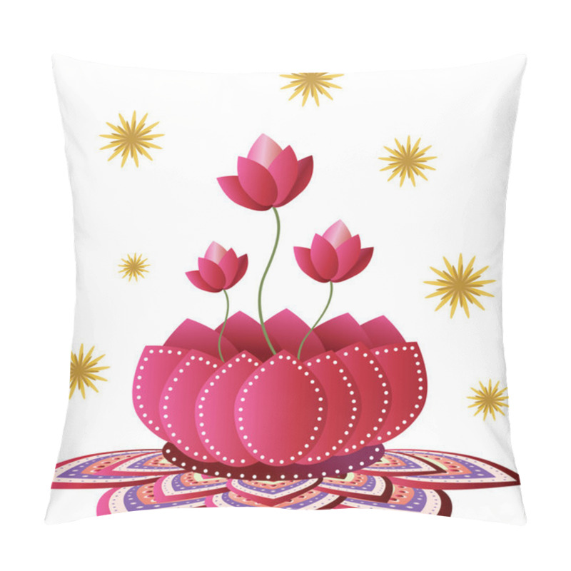 Personality  Lotus Pattern Pillow Covers