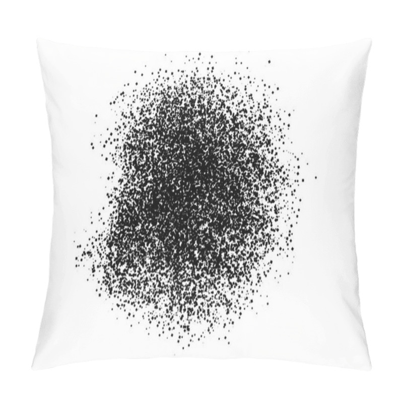 Personality  Black Grainy Texture Isolated On White Background. Pillow Covers