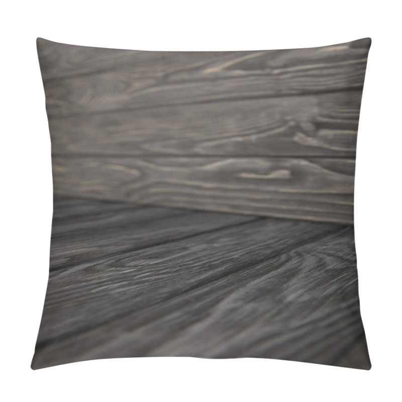 Personality  Grey Wooden Floor And Wooden Wall Pillow Covers