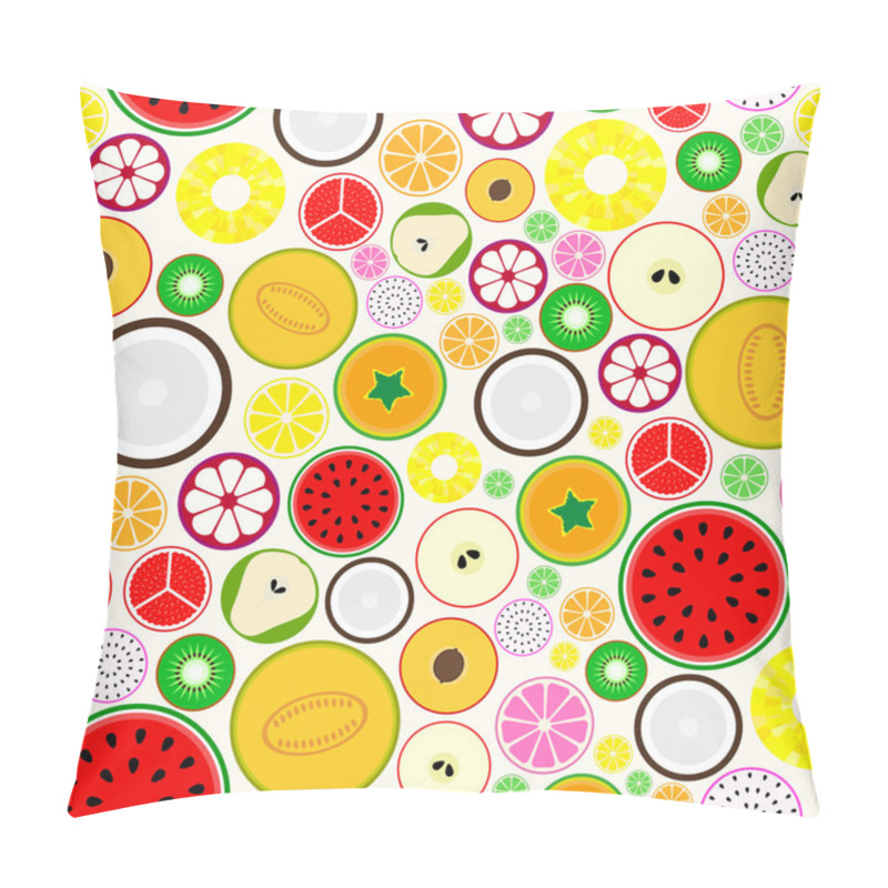 Personality  Bright Fruit Seamless Background. Pillow Covers