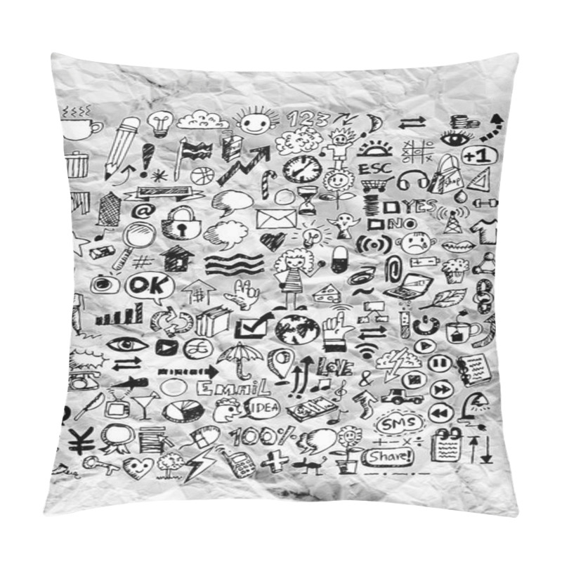 Personality  Business Doodles Pillow Covers