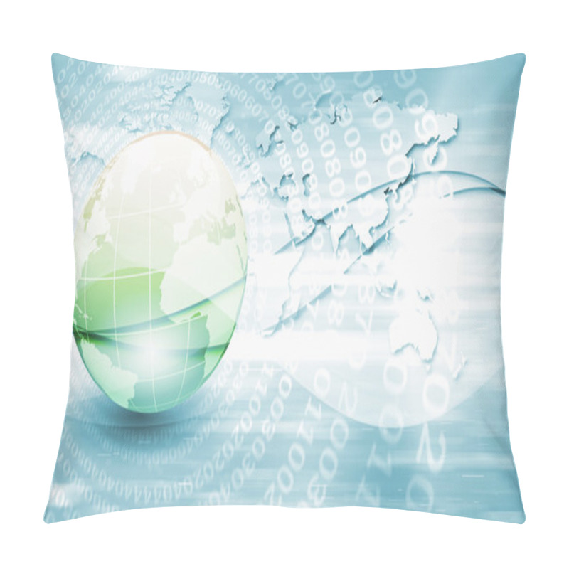 Personality  Planet Earth And Technology Background Pillow Covers