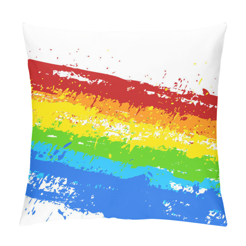 Personality  Abstract Grunge Rainbow Splash Background Pillow Covers