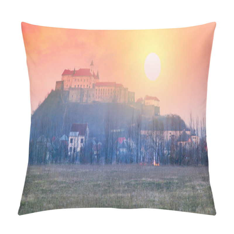 Personality  Dawn Over The Castle Palanok Pillow Covers