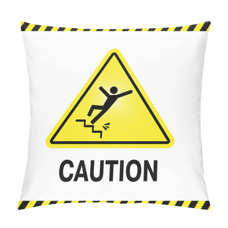 Personality  Sign Of Danger Of Falling Because Of Ice On The Stairs Pillow Covers