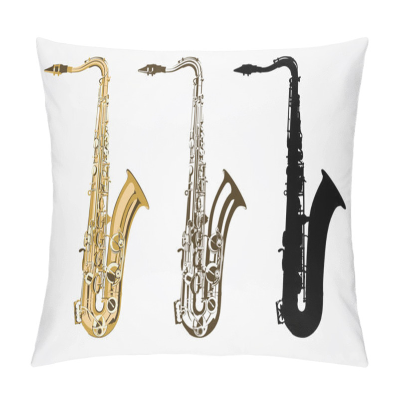 Personality  Classical Saxophone Vector Pillow Covers