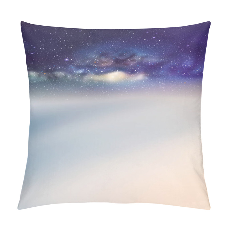 Personality  Clouds And Starry Sky. Natural Background With Fog Waves And Milky Way Pillow Covers