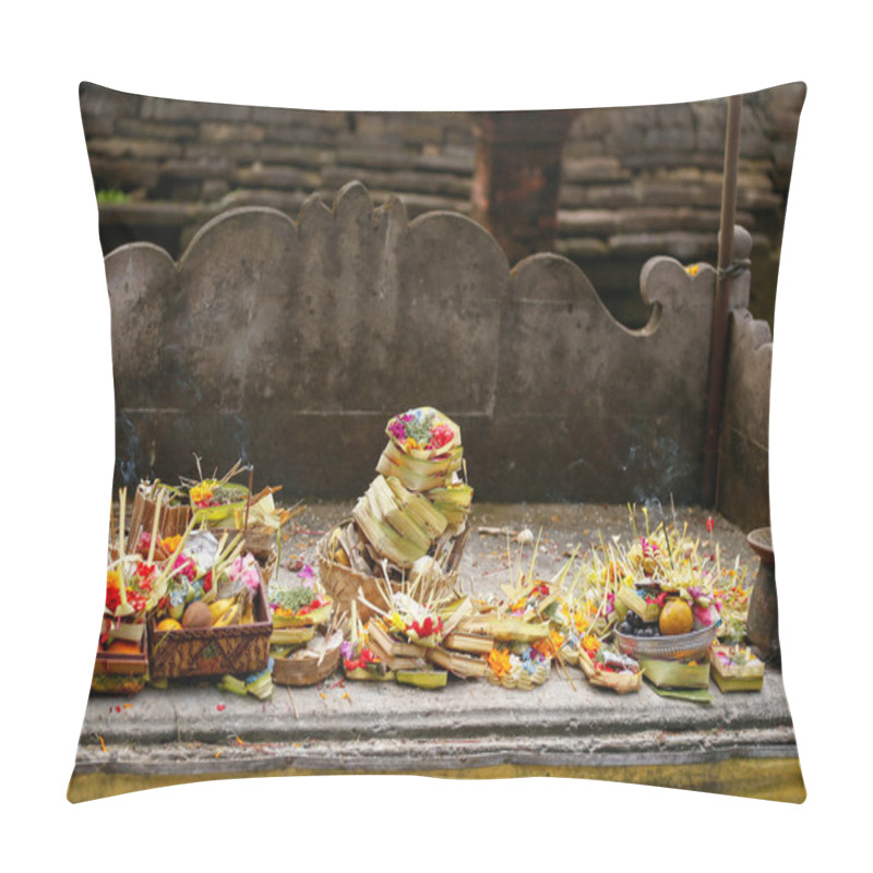 Personality  At The Altar Of A Balinese Temple Pillow Covers