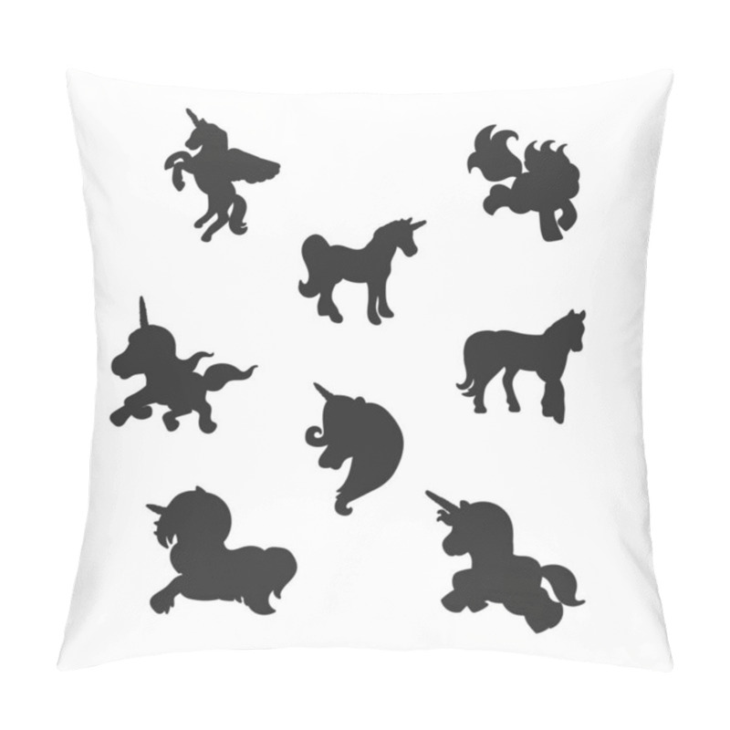 Personality  Flat Design Unicorn Silhouette Illustration Pillow Covers