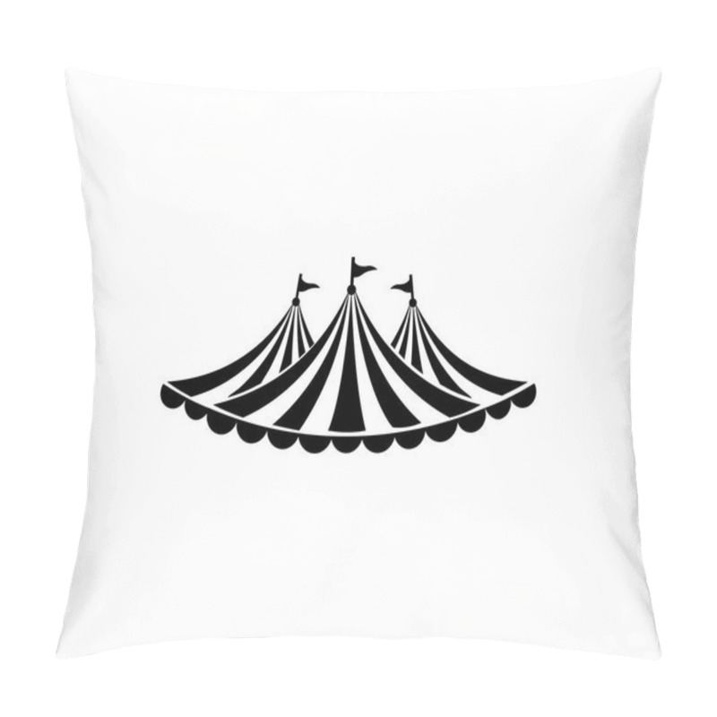 Personality  Circus Tent Logo Template. Vector Illustration. Pillow Covers