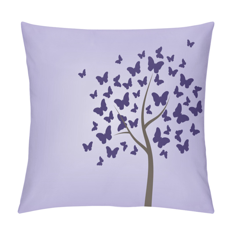 Personality  Tree Made Of Butterflies Pillow Covers