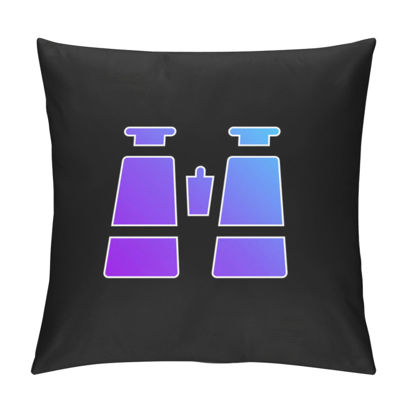 Personality  Binoculars Blue Gradient Vector Icon Pillow Covers