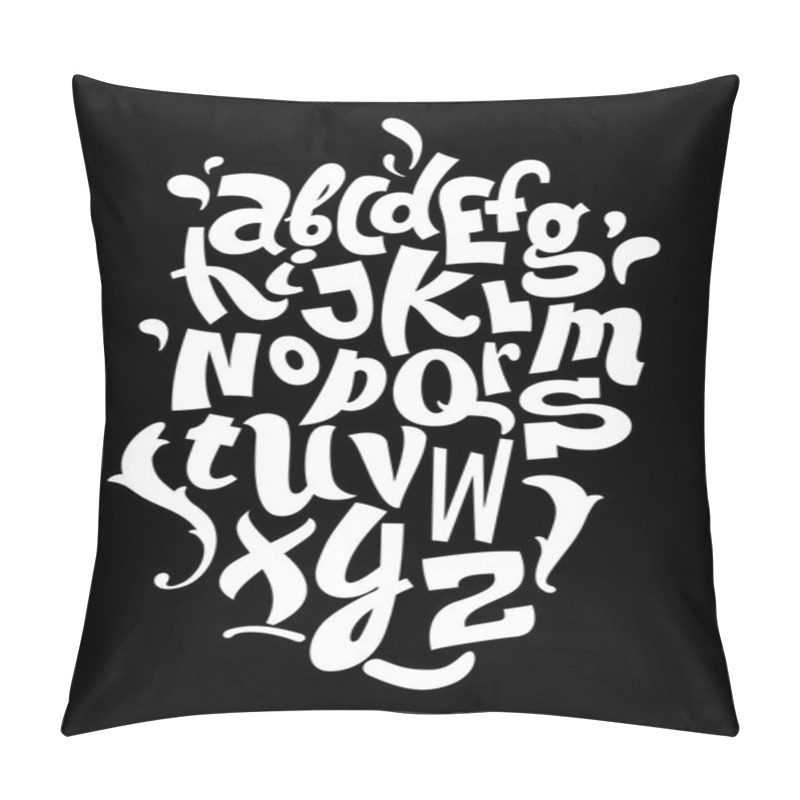 Personality  Hand Lettering Alphabet. Vector Pillow Covers