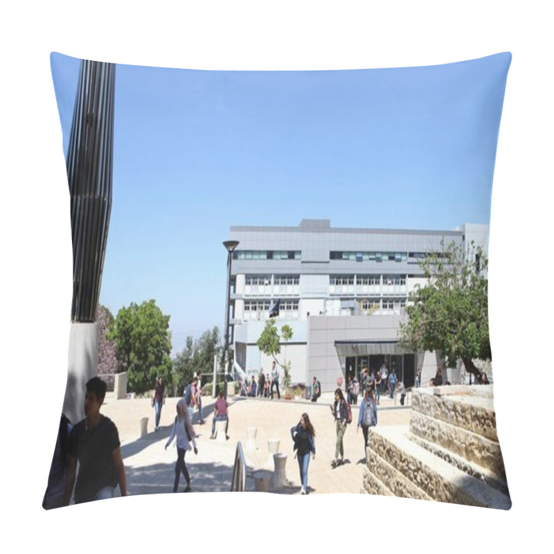 Personality  HAIFA, ISRAEL - 23 MAY 2019: Faculty Building In The Technion - Israel Institute Of Technology Which Is Considered To Be One Of The Leading Academic Institution In Israel Pillow Covers