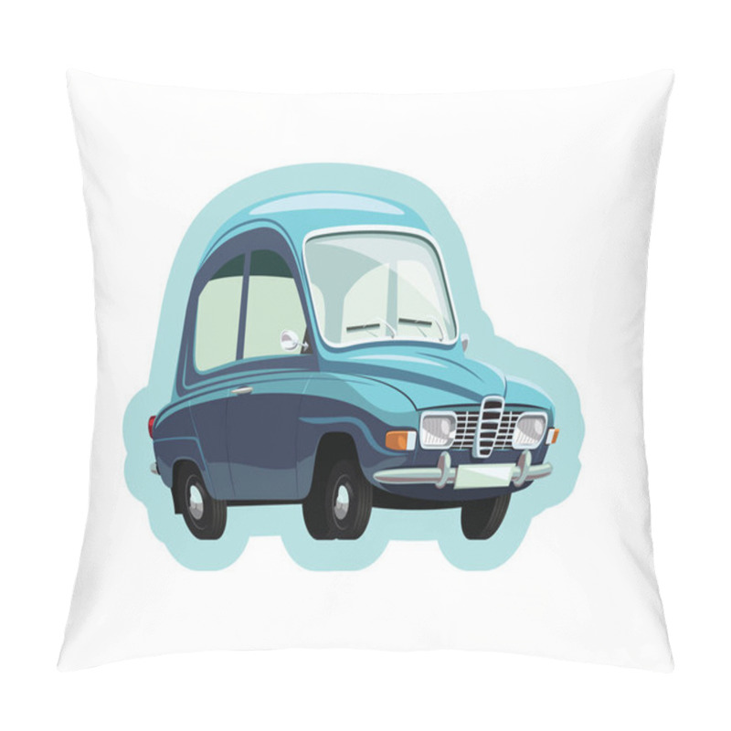 Personality  Little Swedish Blue Car Pillow Covers