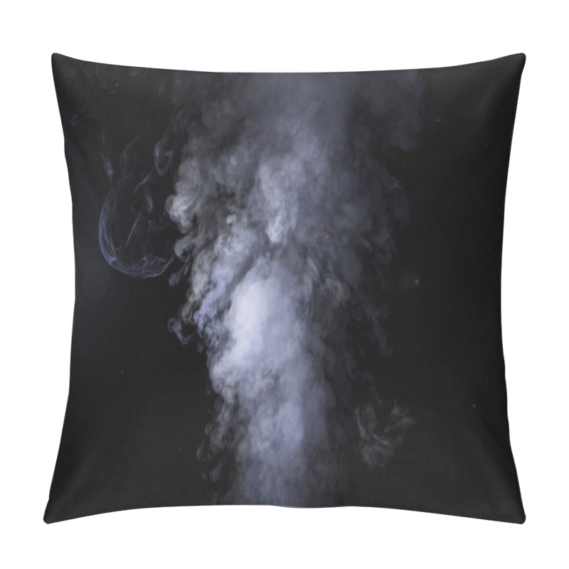 Personality  Abstract White Smoke And Light On Black Background Pillow Covers