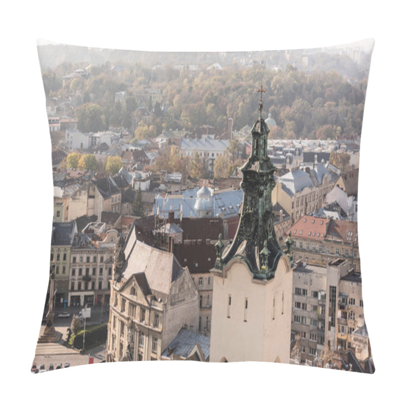 Personality  Aerial View Of Carmelite Church And Houses In Historical Center Of City Pillow Covers