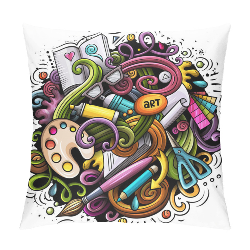 Personality  Cartoon Doodles Art And Design Illustration Pillow Covers