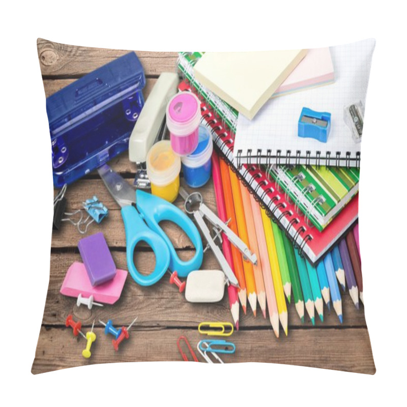 Personality  School Supplies On  Background Pillow Covers