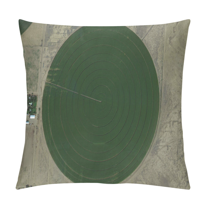 Personality  Circular Fields, Center Pivot Irrigation System And Food Safety, Looking Down Aerial View From Above, Birds Eye View Big Circular Fields, Cultivated Fields And Colorful Fields Pillow Covers