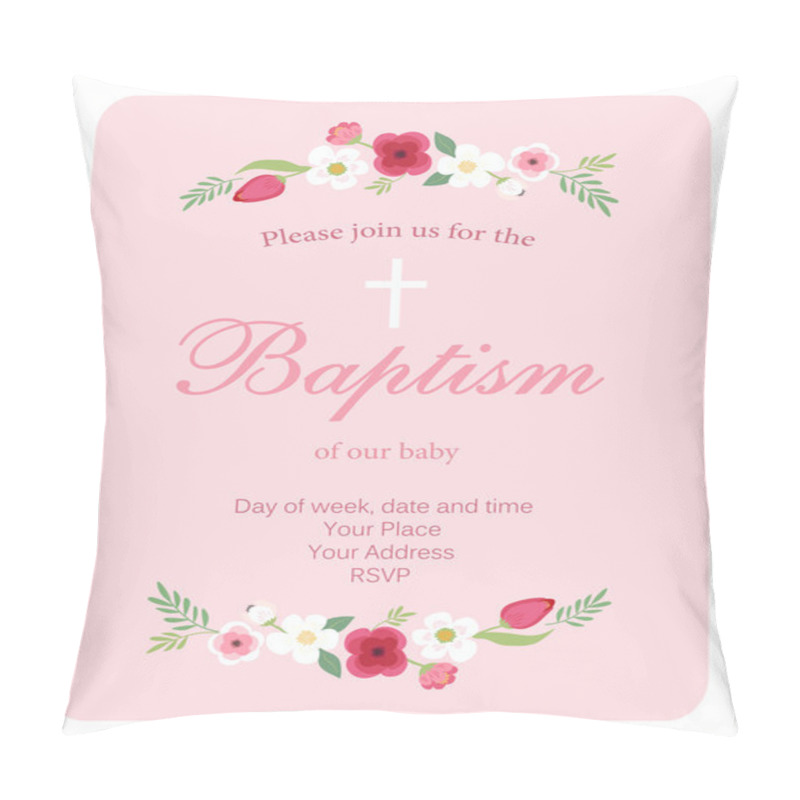 Personality  Baby Baptism Invitation  Pillow Covers