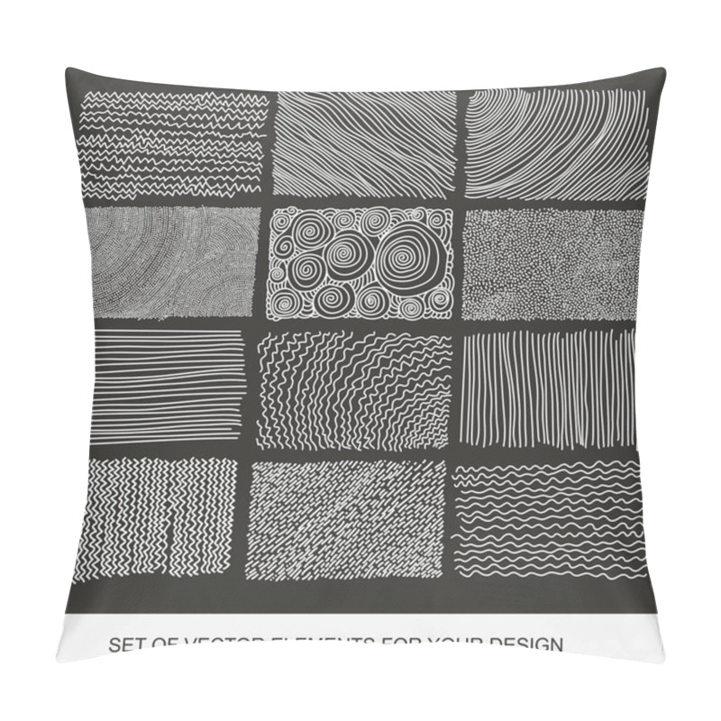 Personality  Collection Of Textures, Brushes, Graphics, Design Element. Hand- Pillow Covers