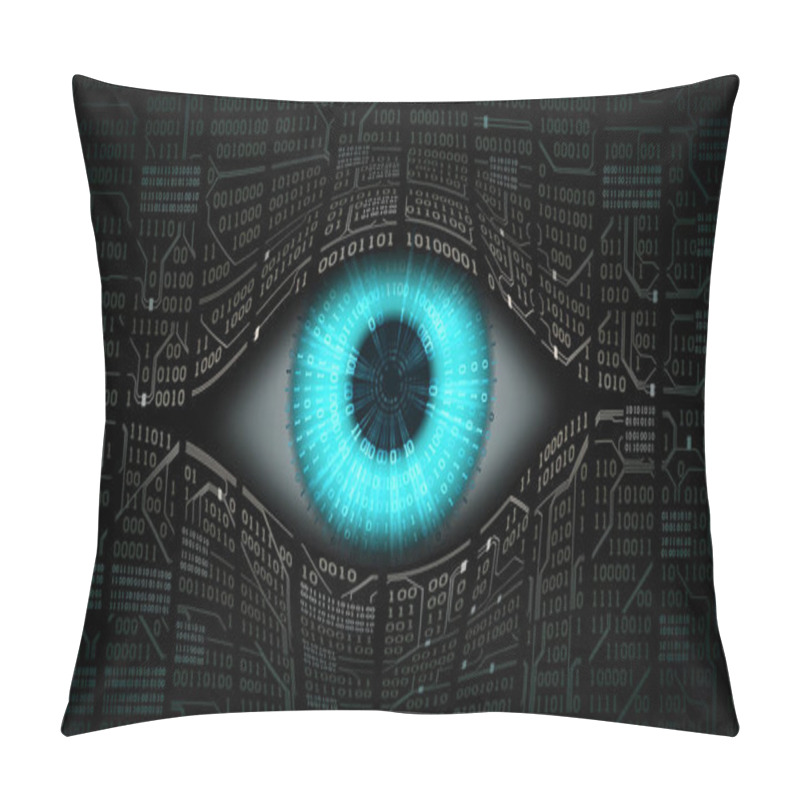 Personality  Big Brother Electronic Eye Concept, Technologies For The Global Surveillance, Security Of Computer Systems And Networks Pillow Covers