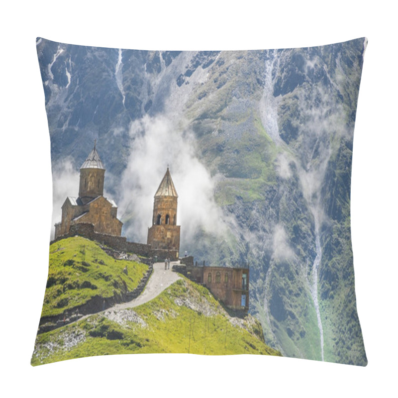 Personality  Gergeti Trinity Church In Georgia Pillow Covers