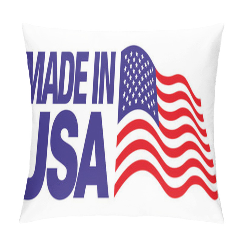 Personality  Made In The USA Badge Isolated On White Background. Pillow Covers