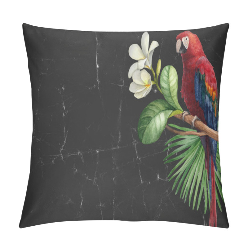 Personality   Illustration Of Tropical Flowers And A Bird  Pillow Covers