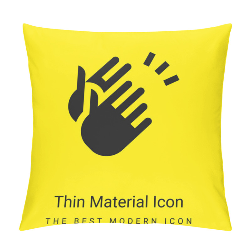 Personality  Applause Minimal Bright Yellow Material Icon Pillow Covers