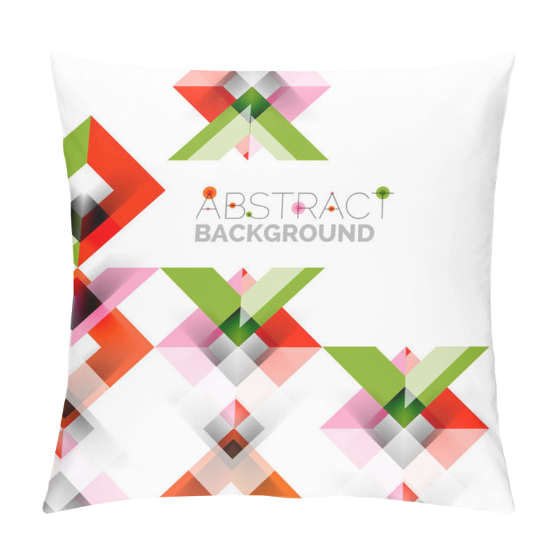 Personality  Modern Square Geometric Pattern Design On White Pillow Covers