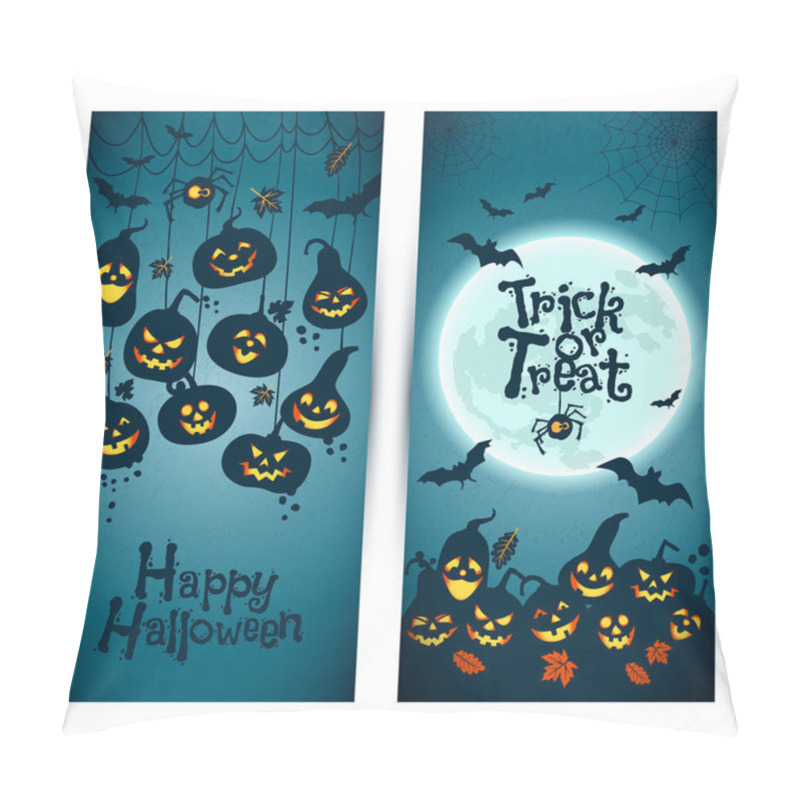 Personality  Cheerful Halloween Pumpkins And Moon Pillow Covers