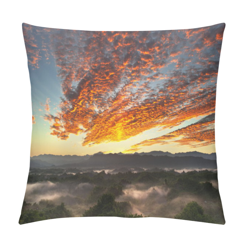 Personality  Beautiful Sunset Landscape Pillow Covers