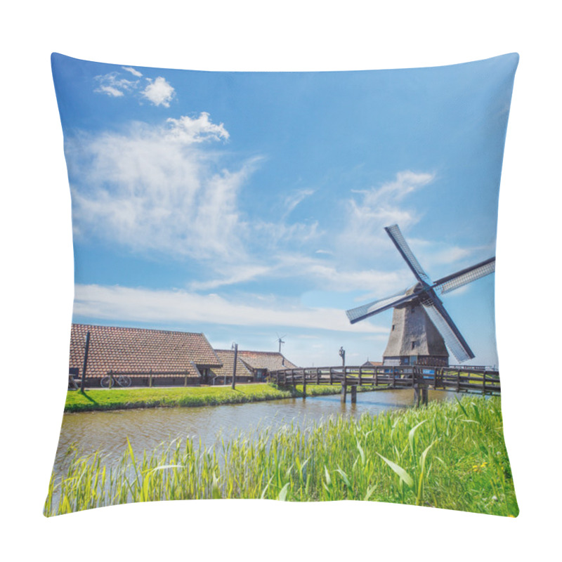 Personality  Old Mill, Farm Houses And Dyke Pillow Covers