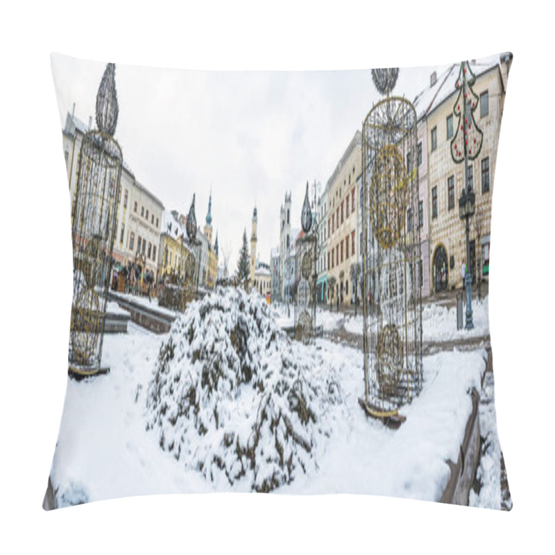 Personality  SNP Square In Banska Bystrica, Slovakia, Winter Scene Pillow Covers