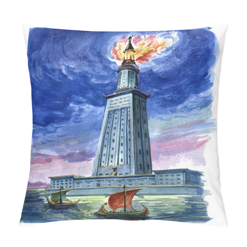 Personality  Lighthouse Of Alexandria Pillow Covers