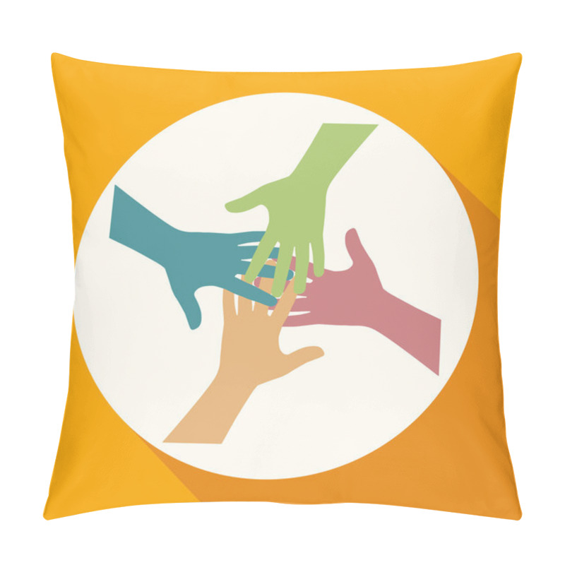 Personality  Icon Of Hands, Friendship Pillow Covers